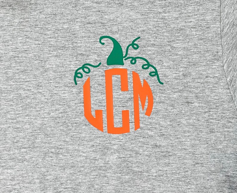 Pumpkin Monogram Shirt: Personalized Fall Tee or Sweatshirt bild 2