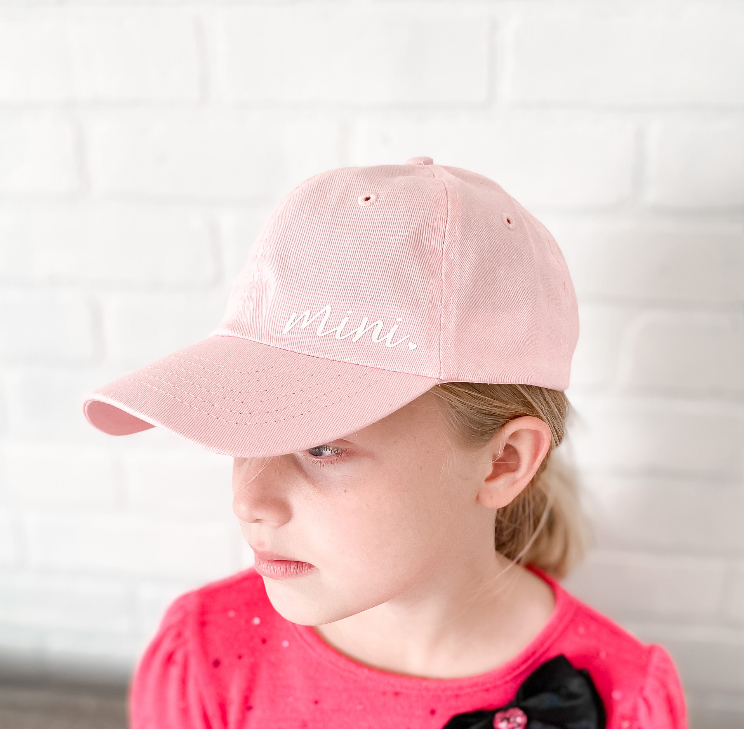 Cute pink mommy and me pink baseball caps?? Pink Mama & Mini Baseball Hats | Adjustable | Mommy and Me  main image 2