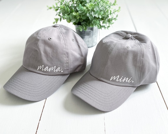 Gray Mama & Mini Baseball Hats: Matching Mommy and Me Caps  display picture 1