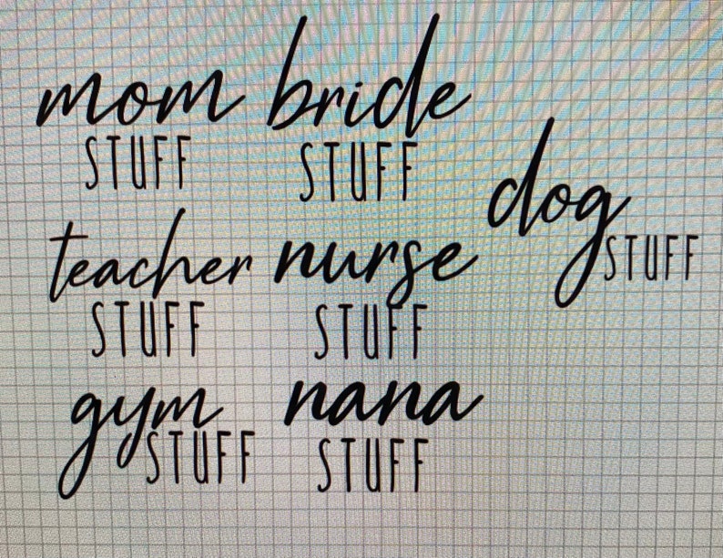 teacher gifts Teacher Stuff Canvas Tote in Natural gym bag mama dog mom life nurse gift gift ideas bride tote bag
