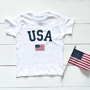 Toddler/Youth USA American Flag Tee | patriotic | America | red white and blue | kids shirt | unisex | Flag | military kids | 4th of July