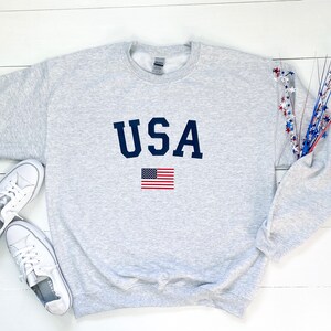 Sudadera con estampado de la bandera de EE. UU.: jersey polar patriótico