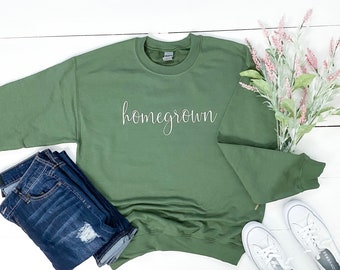 Sudadera con gráfico de cosecha propia: jersey de polar con cursiva