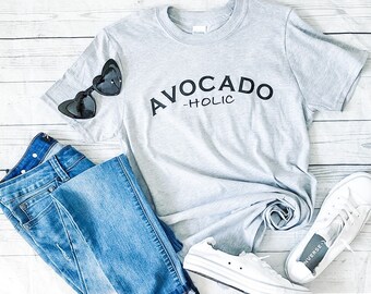 Avocado-Holic Graphic Tee | guac lover | foodie | chips and guac | healthy | funny | womens | guacamole