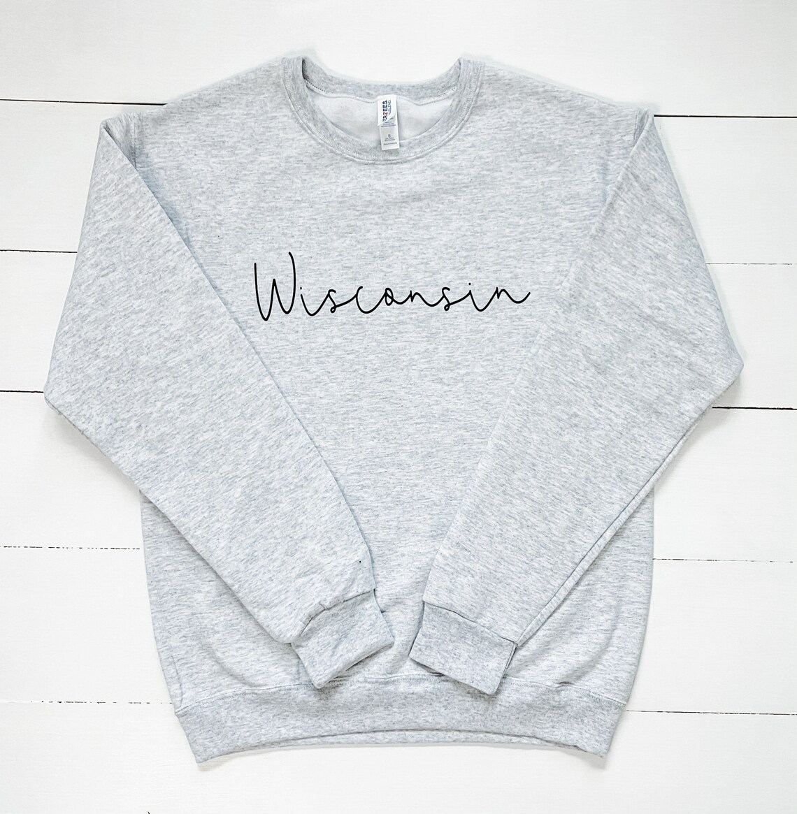 Simple State Graphic Shirt | Wisconsin| Cursive | Handwritten | United ...