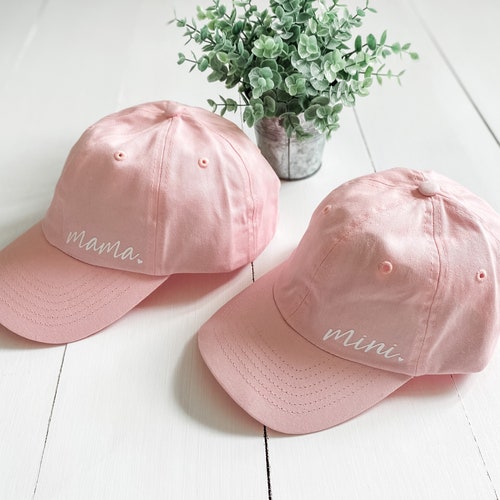 Mommy and Me Matching Baseball Hats Set Mama Mini Amazon.com: Mama and Mini Hats, Mommy and Me Hat, Mom and  main image 2