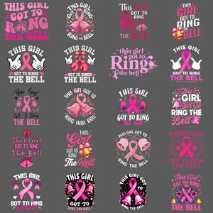 This Girl Got to Ring the Bell PNG, Pink Ribbon Breast Cancer Awareness Sublimation, Survivor Celebration Clipart, Digital Download