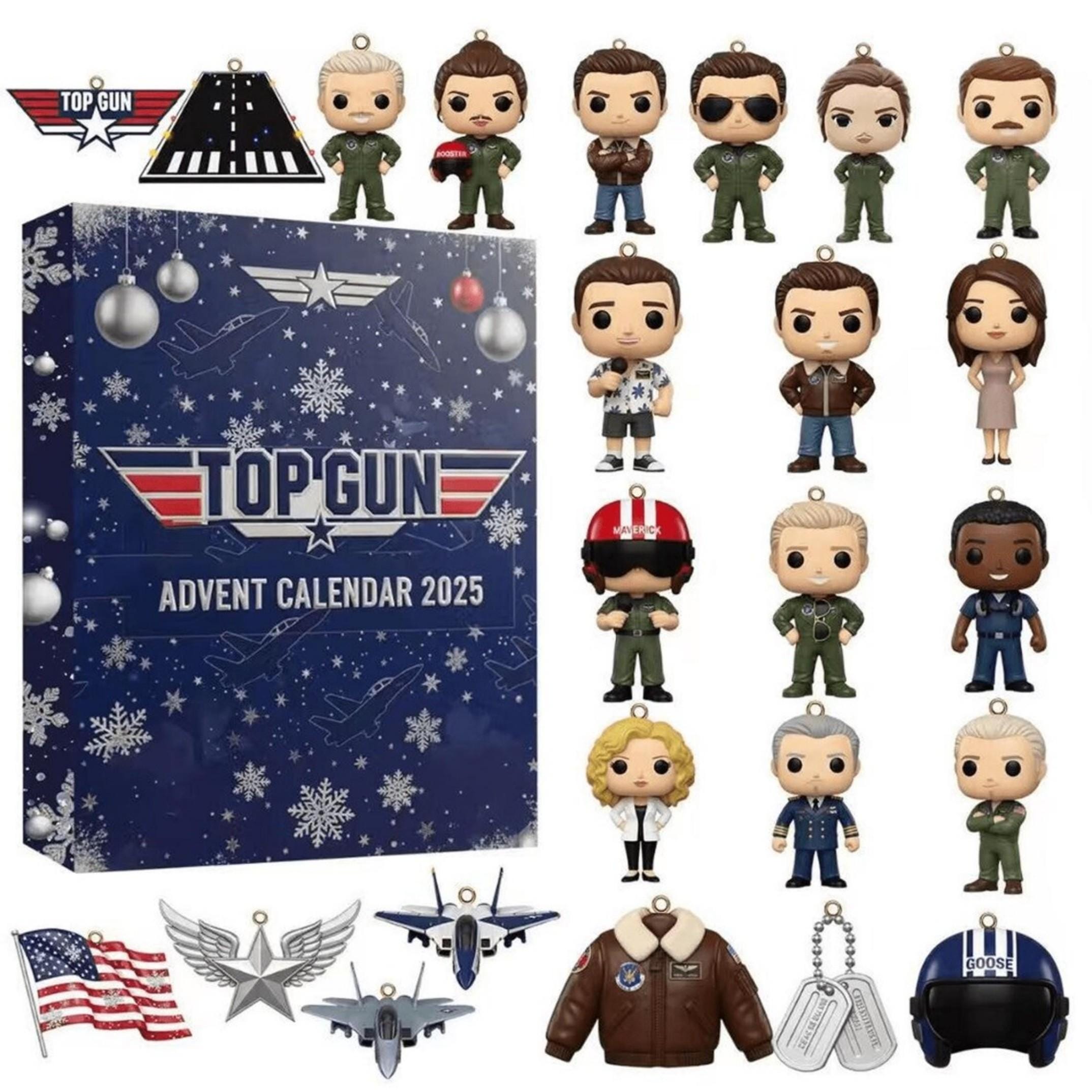 Discover Top Gun Advent Calendars 2025, Top Gun Christmas Countdown Calendars, 24 Days of Xmas Surprises with 24 Collectible for Kids Gift