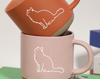 Ragdoll Cat Mug with Speckled Glaze-Christmas gifts for Ragdoll Cat lovers