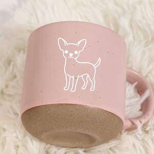 Chihuahua Mug with Speckled Glaze-gift idea for dog lover