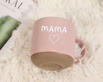 Custom Engraved Ceramic Mug: Personalized Coffee Cup, Rustic Design