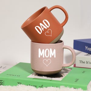 Custom Ceramic Mug with Your Text, Engraved Coffee Cup, Ceramic Mug, Personalize Mug with Your Words and Date, Gifts for Dad, Mom, Sisters