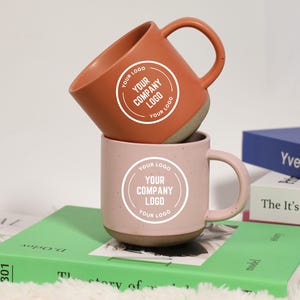 Custom Ceramic Mug, Engraved Logo Coffee Mug, Tea Cup, Ceramic Mug, Personalize Mug with Company Logo, Engraved Logo Mug, Employee Gifts