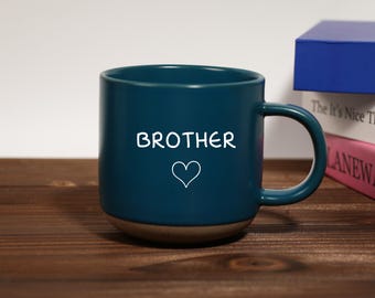 Custom Engraved Ceramic Mug: Personalized Coffee Cup, Rustic Design