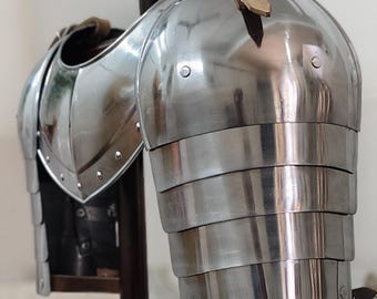 Medieval Iron Gorget Spaulders Pauldrons Arm Shoulder Set