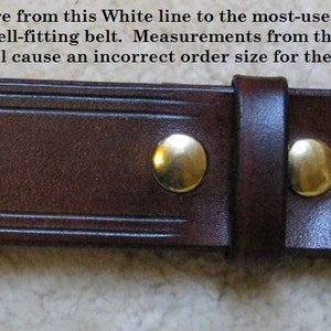 Hand-tooled Leather Belt B30106, Your choice of colors Free Shipping inside the USA image 3