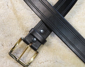 Hand-tooled Leather Belt - B31000, Your choice of colors - Free Shipping inside the USA