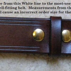 Hand-tooled Leather Belt in Your color choice B23013 FREE shipping inside USA image 4