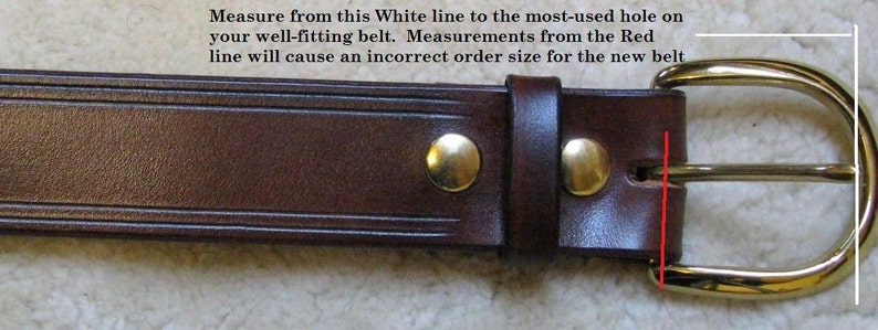 Hand-tooled Leather Belt in Your color choice B23013 FREE shipping inside USA image 4