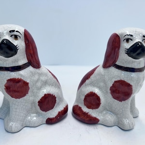 Vintage Staffordshire Spaniel Dog Figurine Mid 20th Century Made in England