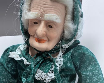 Vintage Old Lady Doll 12 Inches