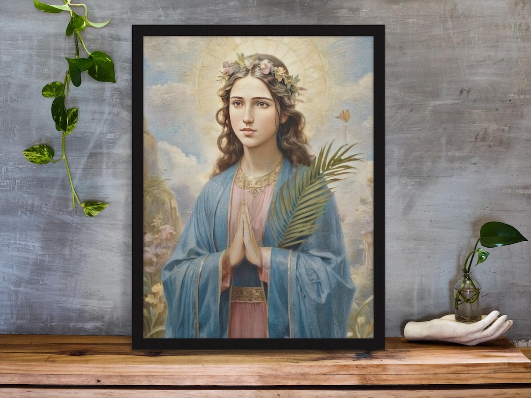 Saint Maria Goretti Canvas Print: Catholic Virgin Art, Framed/unframed ...