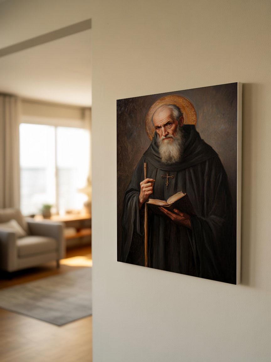 St. Benedict of Nursia Canvas Art: Catholic Patron Saint Print - Etsy