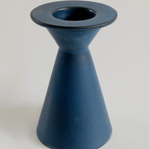 Modernist Dutch Blue Candle Holder Cor Unum c.70-80s image 2