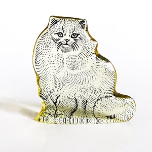 Abraham Palatnik Lucite Transparent Cat Figurine - 60s