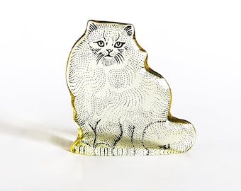 Abraham Palatnik Lucite Transparent Katze Figur - 60er Jahre