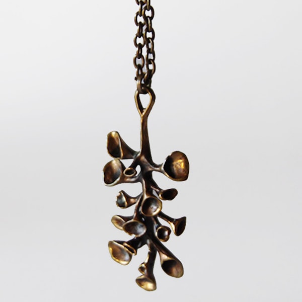 Modernist Large Scandinavian Bronze Chain / Pendant  - Hannu Ikonen, Finland 70s