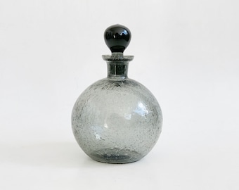 Old Vintage German Grey Glass Decanter Bottle -  Richard Süssmuth Schlesien 1935