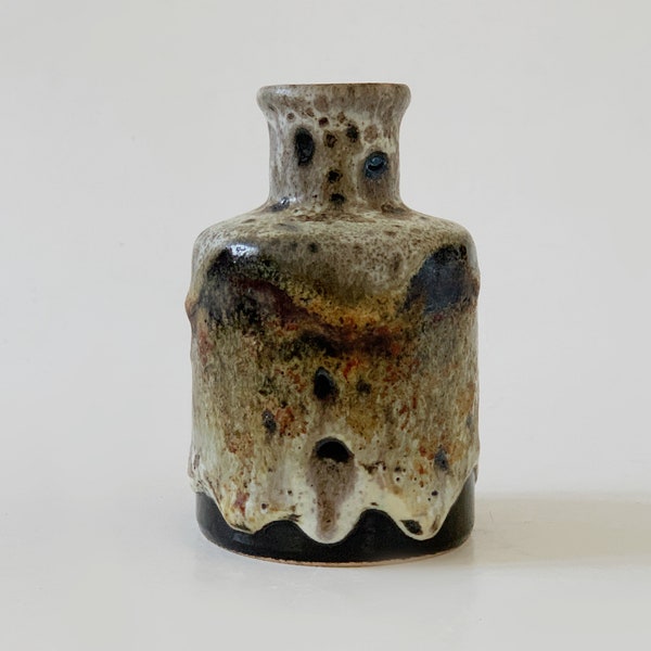 Vintage Brown  Fat Lava Vase - Ruscha Art 60s