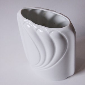 Vintage German White Porcelain Vase Thomas 70s - Etsy