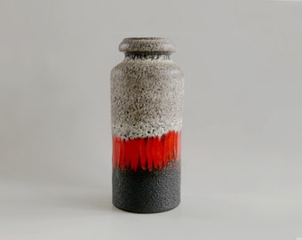 Scheurich Vase 231/15 - Vintage - Fat Lava - Red - White - Etsy