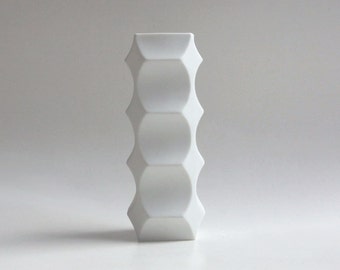 Mid Century Bisque Op Art Vase by Heinrich Fuchs for Hutschenreuther, 1960s