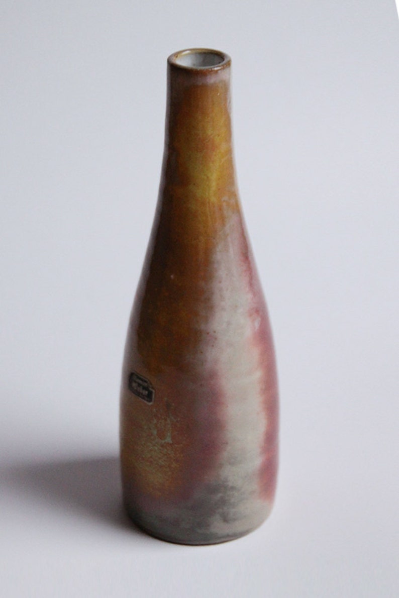 Modernist Dutch Studio Pottery Bottle Vase 70s image 4