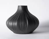 Black Porcelain 'Plissée' Vase - M. Freyer for Rosenthal 1970s