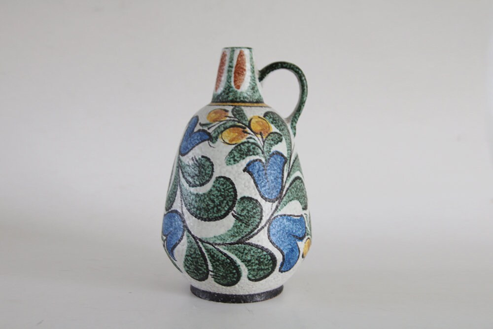 Ruscha_「Enzian」_320/3 Vintage Collectors Item Tall Vase Ruscha Enzian 320/4 50s