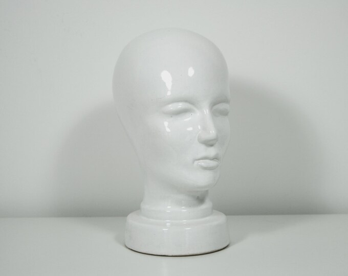 White Glass Mannequin Head Etsy