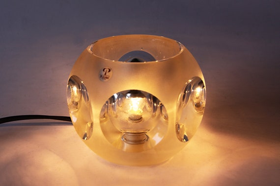 Mid Century German Crystal Glass Table Lamp - Peill display picture 1