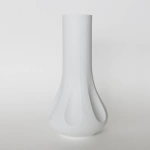 Mid Century Tall White  Bisque Op Art Vase - Hutschenreuther, 1960s