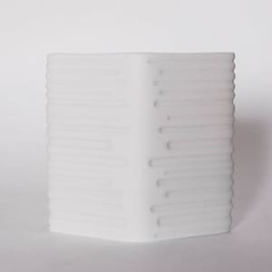 Modernist White Bisque Vase With Geometric Relief - Nanny Still for Heinrich
