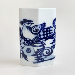 Fantastic Cobalt Blue Porcelain Bird Vase  - Wiinblad for Rosenthal Studio Linie 70s