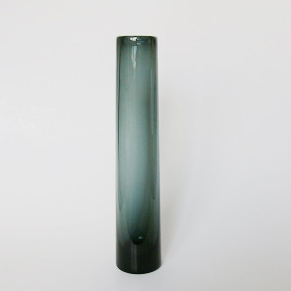 Per Lutken - XL Modernist Elegant Grey Glass Vase for Holmegaard 50s - Rare