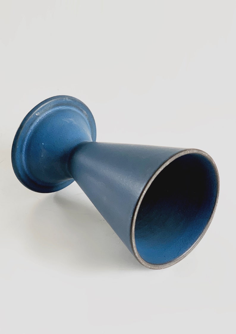 Modernist Dutch Blue Candle Holder Cor Unum c.70-80s image 4