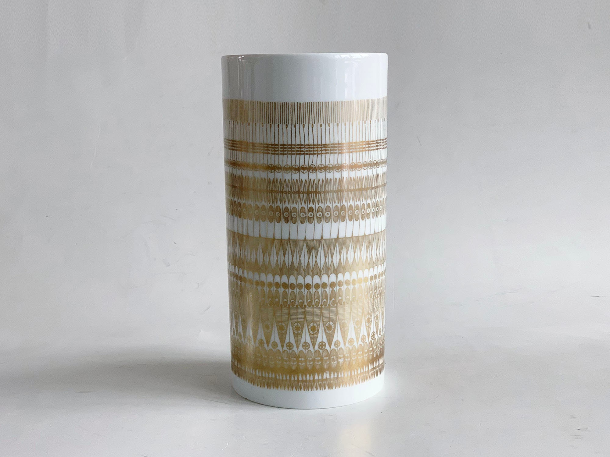 Mid-Century Golden Decor Vase By Hans -Theo Baumann For Rosenthal 60S