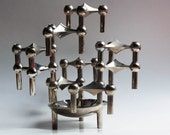 Set of 9 Atomic Age Candle Holders with a bowl - Nagel