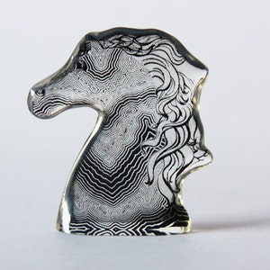 Vintage Abraham Palatnik Lucite Horse Head Figurine