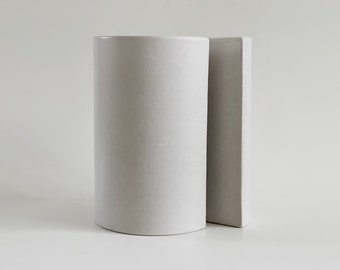 Modernist Dutch Architectural Set if Two White Vases - Cor Unum 70s 80s
